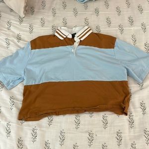 Collared cropped shirt